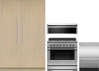 5 Piece Package Includes Refrigerator, Freezer, Range, Hood And Dishwasher